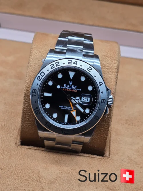 Rolex — esfera negra y bisel de 24 horas