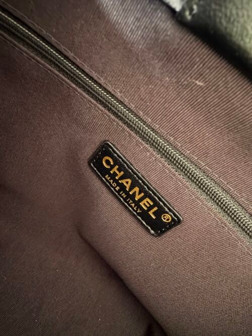 Chanel — Bolso bicolor camel y negro