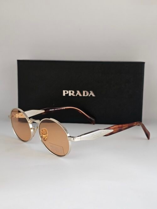 Prada — Gafas ovaladas con lentes marrones