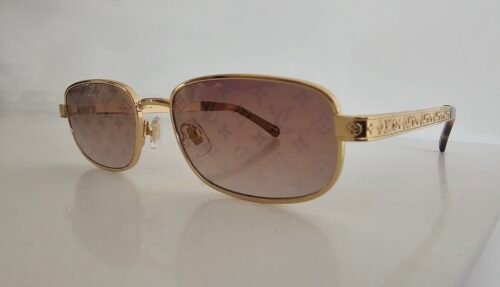 Louis Vuitton — Gafas doradas con lentes marrón claro