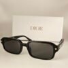 Dior — Gafas rectangulares negras con lentes oscuros