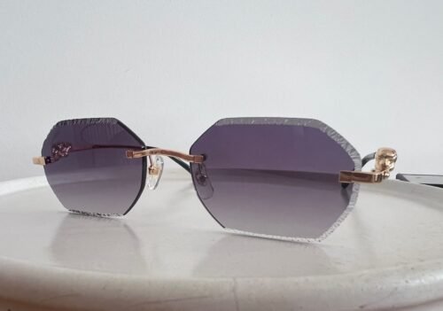 Cartier — Gafas octogonales con lentes violeta degradado