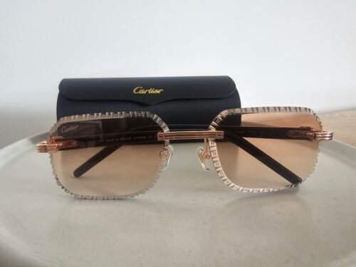 Cartier — Gafas rectangulares con lentes beige degradado