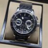 Ulysse Nardin — esfera negra con subesferas y correa negra texturizada