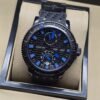 Ulysse Nardin — esfera abierta negra con detalles azules
