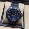 Ulysse Nardin — esfera abierta con índices azules y bisel negro