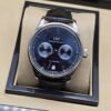 IWC — esfera azul con dos subesferas y correa negra
