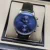 IWC — esfera azul con subesferas y correa negra texturizada