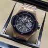 Hublot — esfera abierta y brazalete en tono dorado