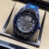 Hublot — esfera abierta y correa azul