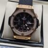 Hublot — esfera negra y bisel con detalles brillantes