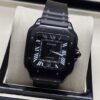 Cartier — esfera negra cuadrada y caja negra