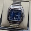 Cartier — esfera azul cuadrada de diseño sencillo