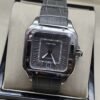 Cartier — esfera gris cuadrada y correa gris