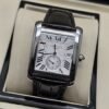 Cartier — esfera blanca rectangular con subesfera