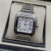 Cartier — esfera blanca cuadrada de números romanos