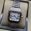 Cartier dama — esfera blanca y bisel en tono rosado