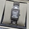 Cartier dama — esfera blanca rectangular de números romanos