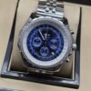 Breitling — esfera azul con subesferas y bisel texturizado