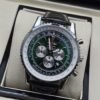 Breitling — esfera verde con subesferas claras y correa negra