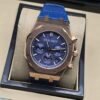 Audemars Piguet — esfera azul con subesferas y caja dorada