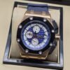 Audemars Piguet — esfera azul con subesferas claras y caja bicolor