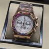 Audemars Piguet — esfera plateada con subesferas y bisel multicolor