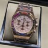 Audemars Piguet — esfera rosada con subesferas y bisel multicolor