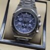 Audemars Piguet — esfera azul con subesferas y caja plateada