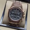 Audemars Piguet — esfera gris con subesferas y caja rosada