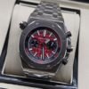 Audemars Piguet — esfera roja con subesferas y brazalete plateado