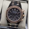 Audemars Piguet — esfera negra con subesferas y brazalete bicolor rosado