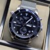 Tissot — esfera negra con subesferas y brazalete de malla