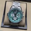 TAG Heuer — esfera verde con subesferas plateadas y brazalete plateado