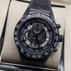 TAG Heuer — esfera abierta negra y correa negra
