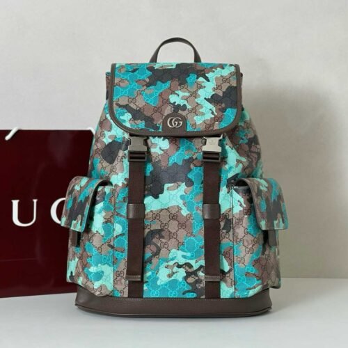 Gucci — Morral camuflado azul