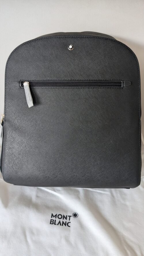 Montblanc — Morral negro con bolsillo frontal y doble cierre