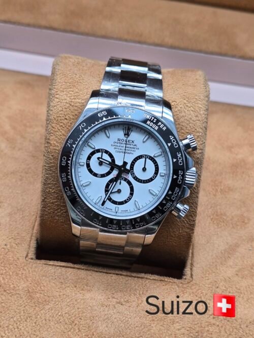 Rolex — esfera blanca con subesferas negras