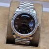 Rolex — esfera marrón y brazalete tono rosado