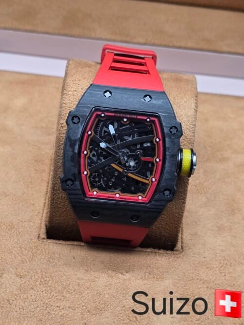 Richard Mille — esfera abierta y correa roja