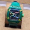 Richard Mille — esfera abierta multicolor y correa verde