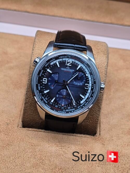Jaeger-LeCoultre — esfera azul y correa oscura