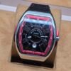 Franck Muller — esfera negra con borde rojo y caja curva