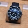 Cartier — esfera negra con subesfera · caja negra