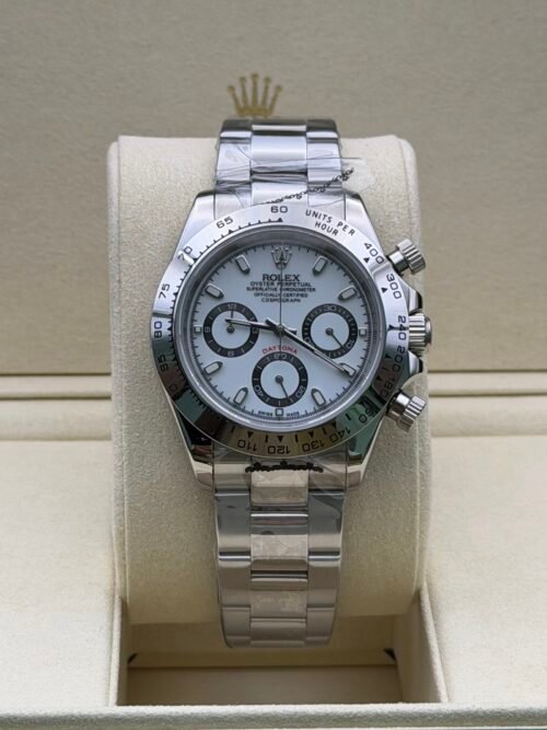 Rolex — cronógrafo con esfera azul hielo, bisel de acero y brazalete de acero