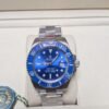 Rolex — esfera azul, bisel azul y brazalete de acero