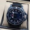 Panerai — esfera azul, caja azul y correa de tela negra