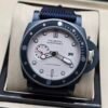 Panerai — esfera blanca, bisel azul y correa de tela azul