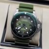 Panerai — esfera verde, bisel verde y correa de caucho verde