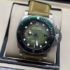 Panerai — esfera verde, bisel verde y correa de tela verde oliva